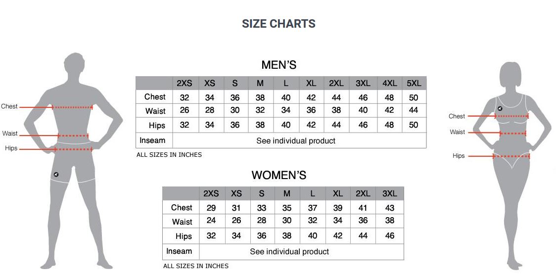 Salsa jerseys sizing chart
